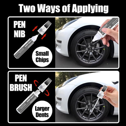 Rim Touch Up Paint(Gunpowder) for Tesla Model Y/3/S/X Gemini Dark/Uberturbine/Arachnid/Cybersteam/Turbine Wheel, Curb Rash Repair Rim Scratch Repair with Masking Tape & Sandpaper