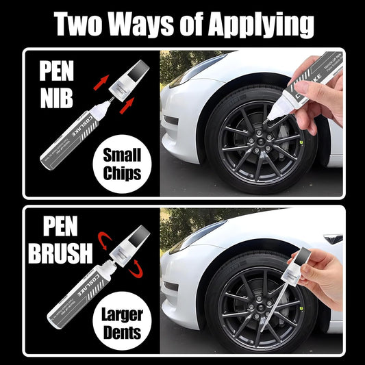 Rim Touch Up Paint(Gunpowder) for Tesla Model Y/3/S/X Gemini Dark/Uberturbine/Arachnid/Cybersteam/Turbine Wheel, Curb Rash Repair Rim Scratch Repair with Masking Tape & Sandpaper