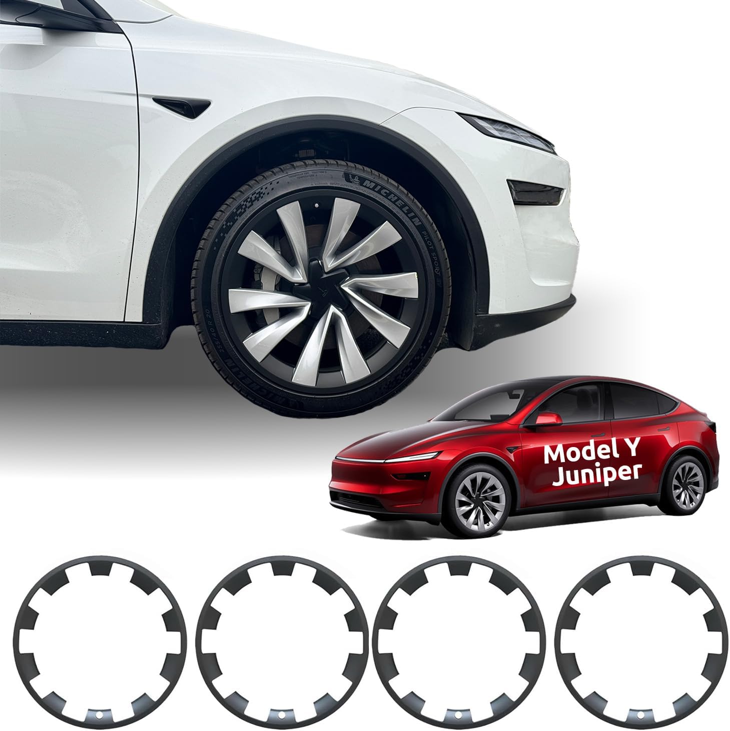 Black Wheel Rim Protector Edge Rim Guard for Tesla Model 3 Highland