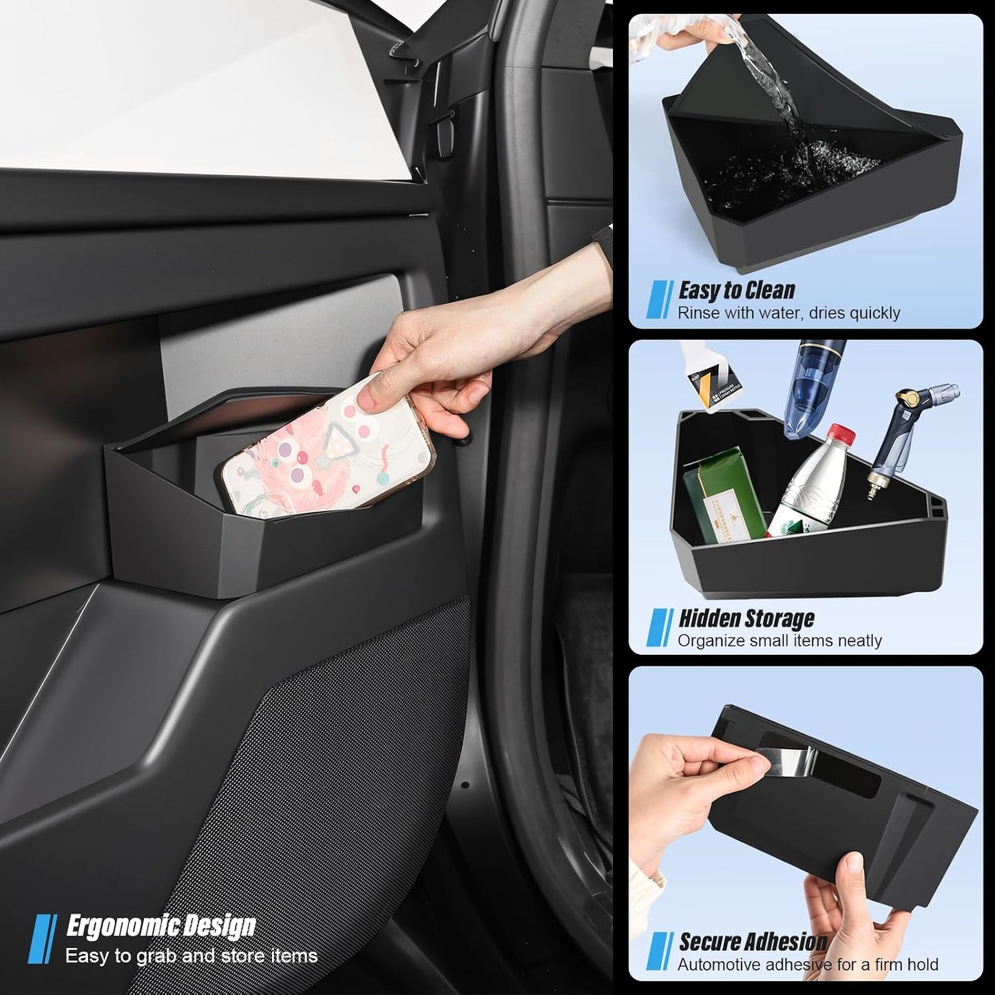 Silicone Side Storage Box for Cybertruck Door