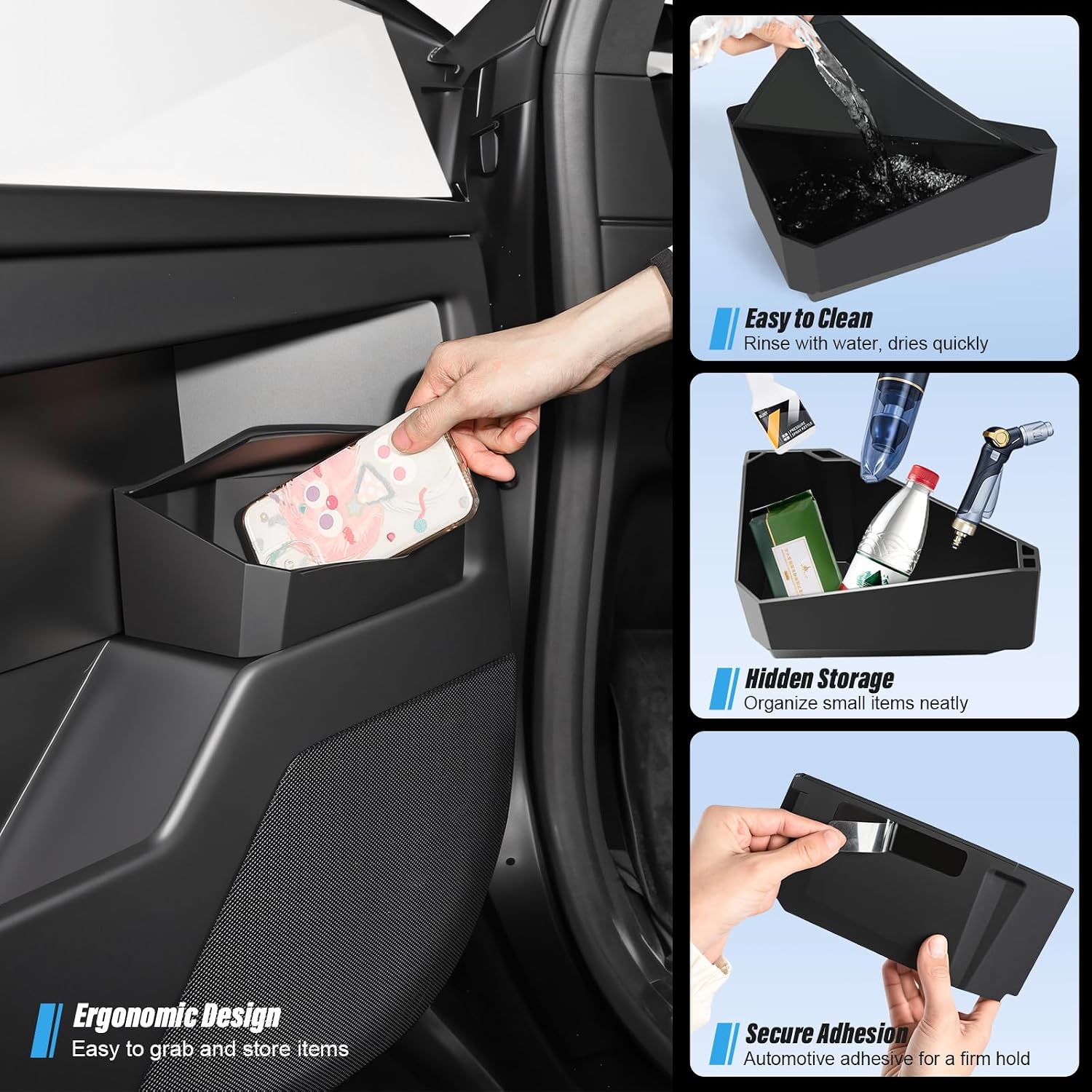 Silicone Side Storage Box for Cybertruck Door