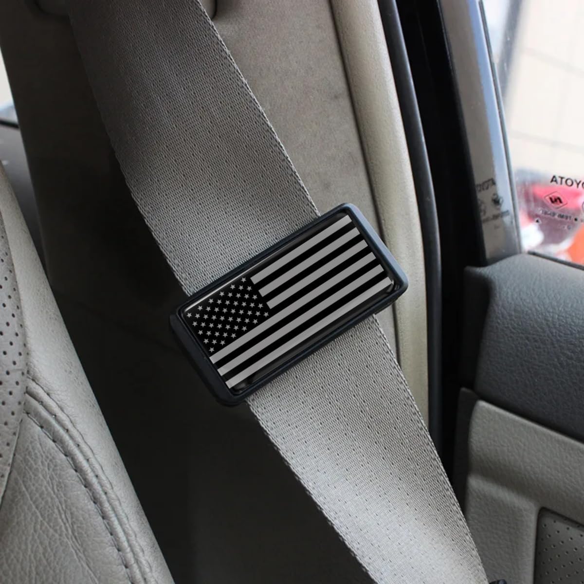 2PCS American Flag Car Seatbelt Adjuster For Tesla EV Cars
