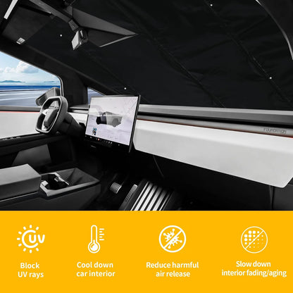Foldable Front Windshield Sunshade For Tesla Cybertruck