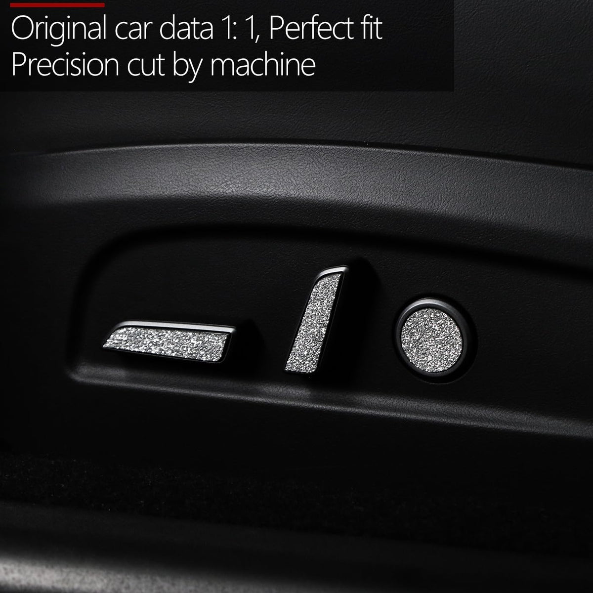 Rhinestones Bling Seat Adjustment Buttons Trim For Tesla Model 3/Y (6pcs)