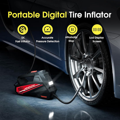 Tire Inflator Portable Air Compressor Portable Tire Inflator For EV Car