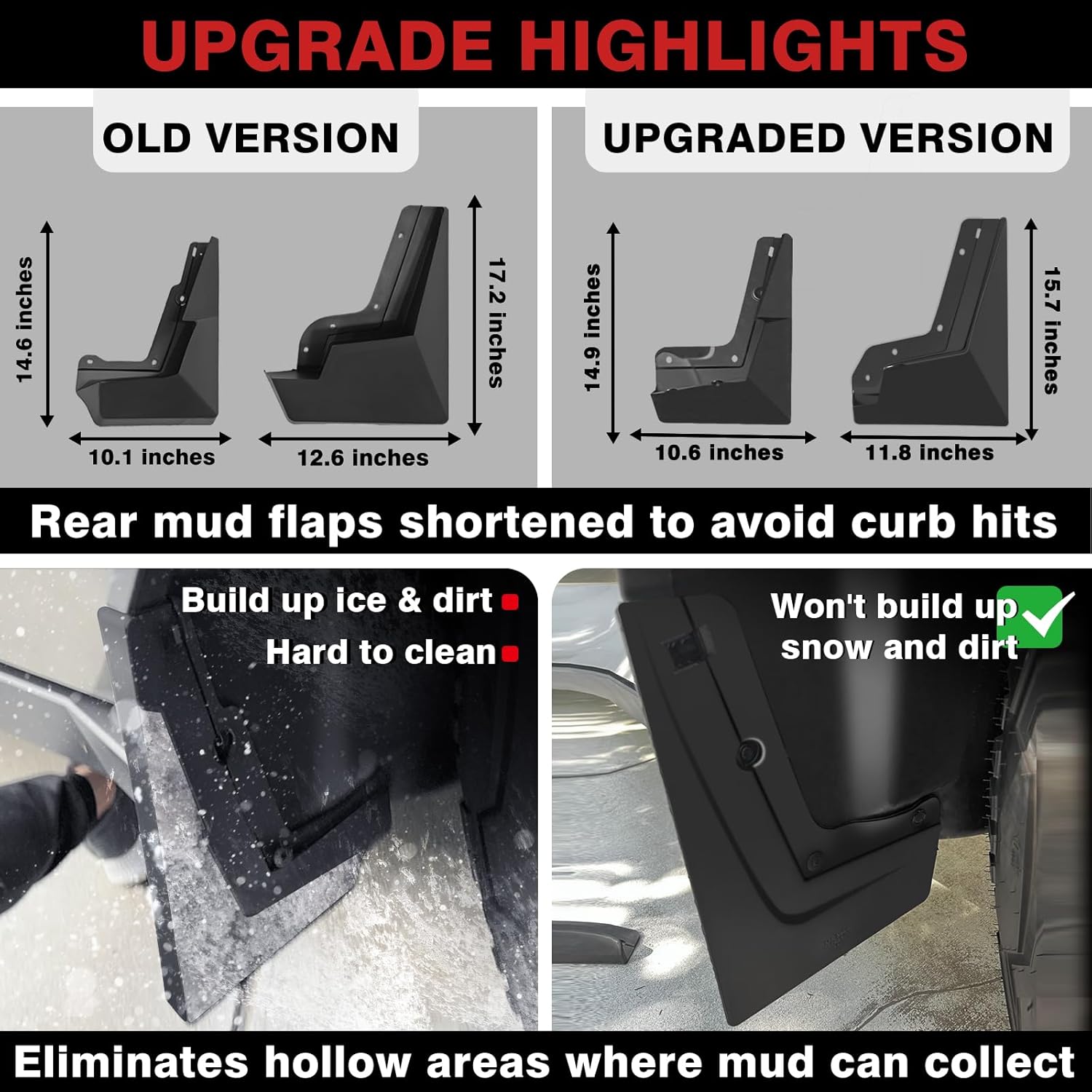 OEM Style ABS Mud Flaps Splash Guards For Tesla Cybertruck