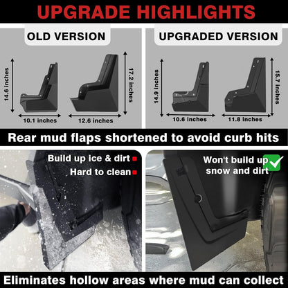 OEM Style ABS Mud Flaps Splash Guards For Tesla Cybertruck
