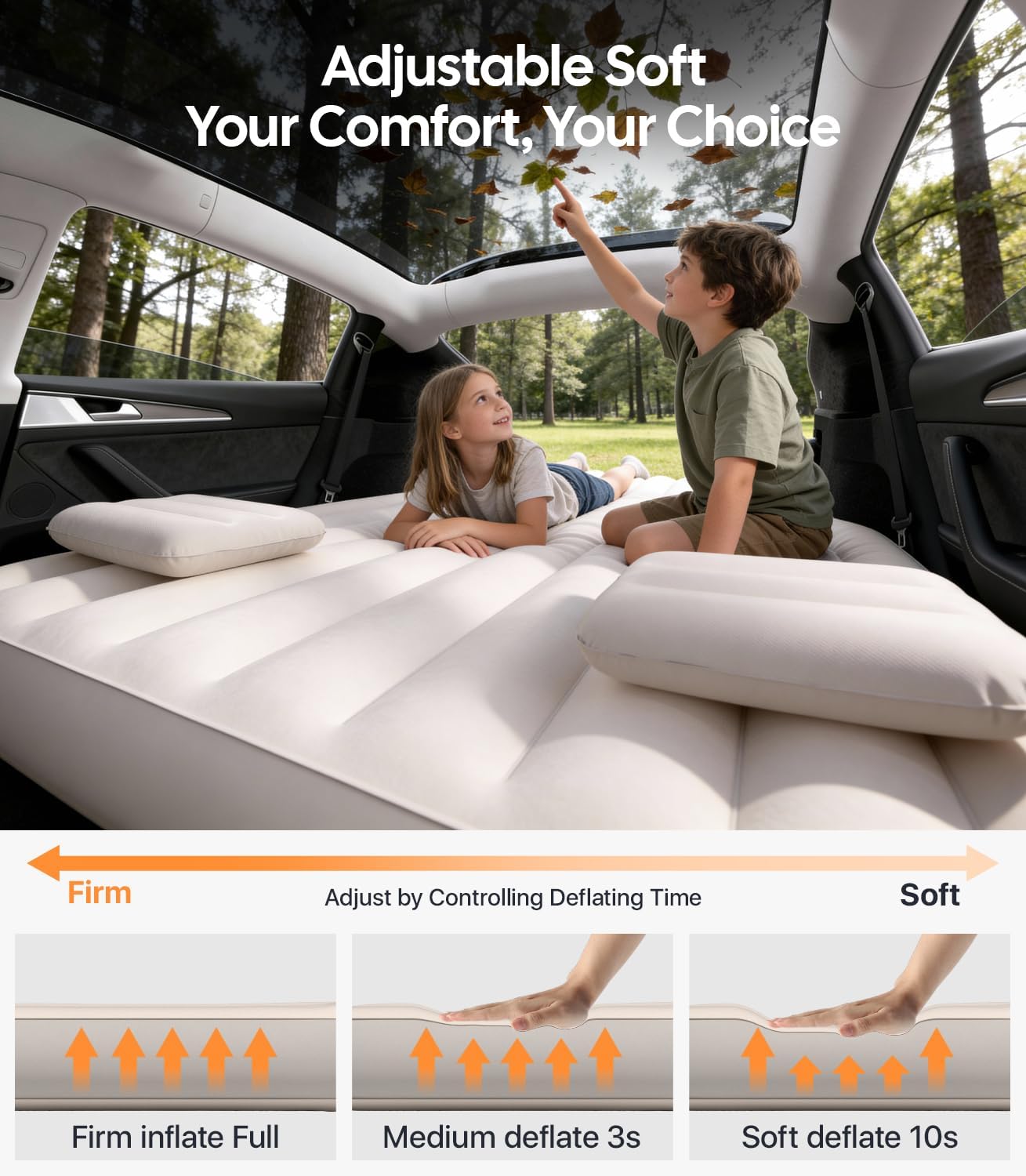 Air Mattress Camping Bed with with Pillows for Tesla Model Y 2020-2026