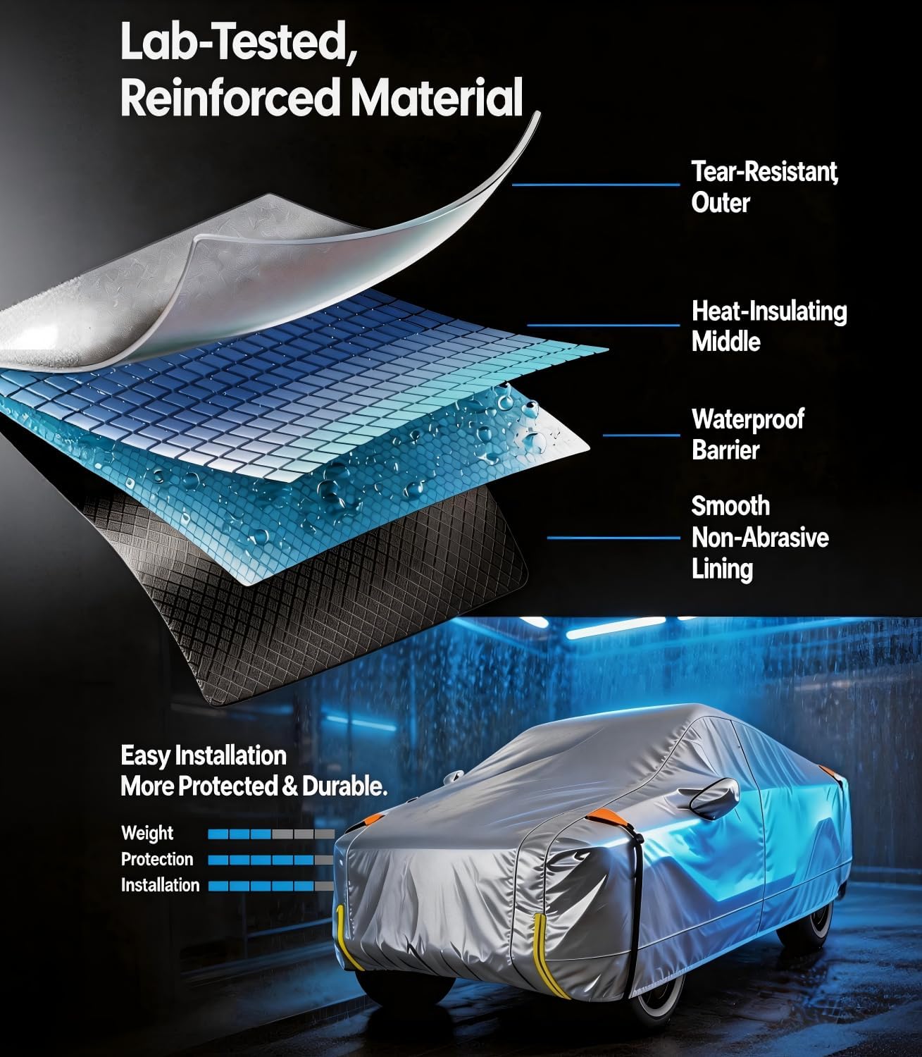 All-Weather Car Cover Custom Fit for Tesla Cybertruck/3/Y/S/X