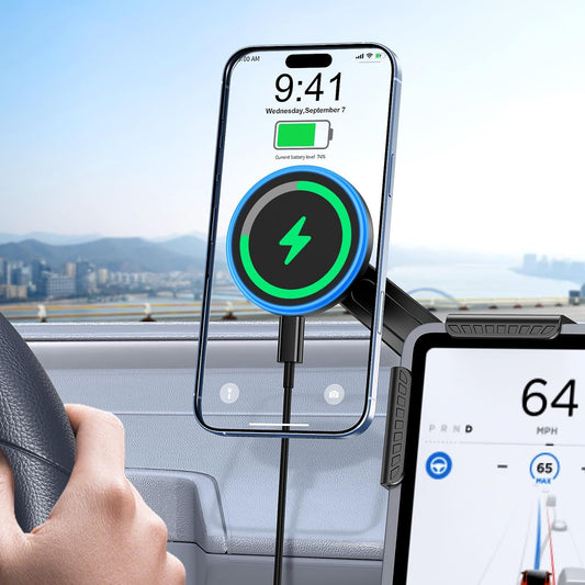 Wireless Car Phone Holder Charger for Tesla Model Y/3/S/X/Cybertruck