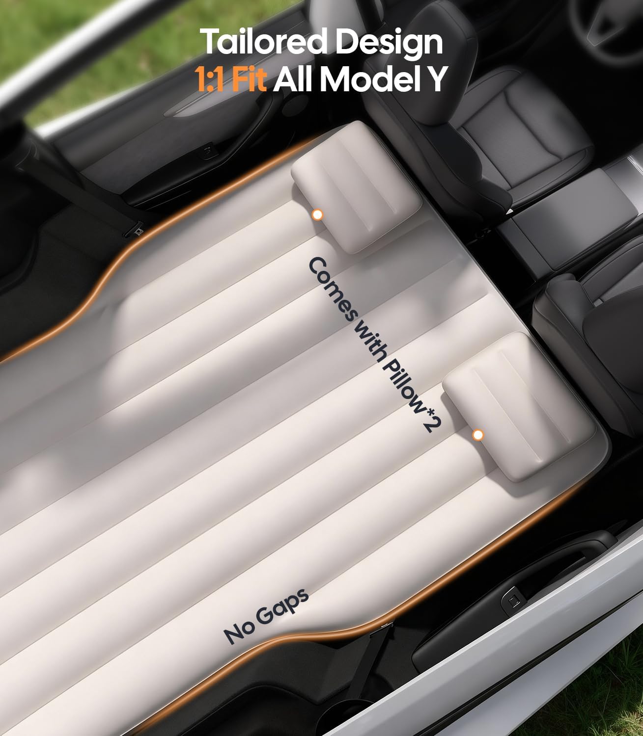 Air Mattress Camping Bed with with Pillows for Tesla Model Y 2020-2026