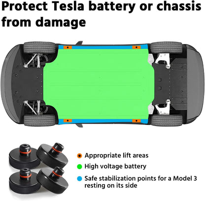 Portable Tire Repair Tool Kit Jack Pads for Tesla Model 3/Y/S/X