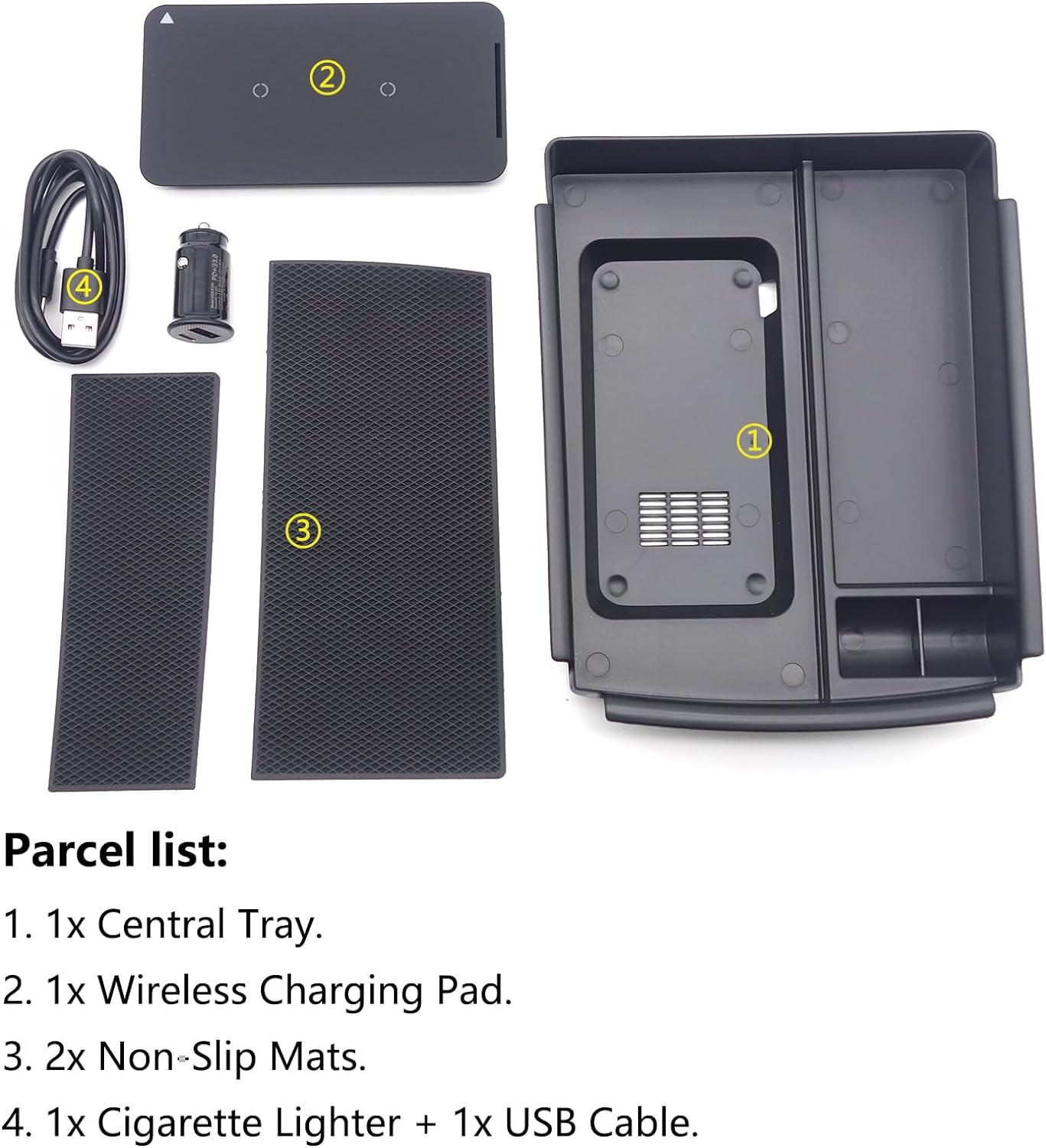Wireless Charger Center Console Box Organizer Tray For Tesla Model S/X