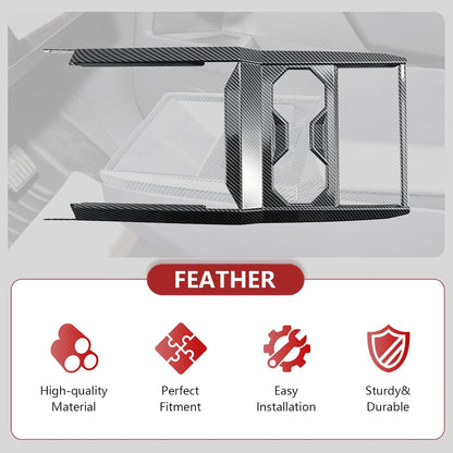 Central Control Frame Cover Trim for Tesla Cybertruck (Gloss Carbon Fiber Style)