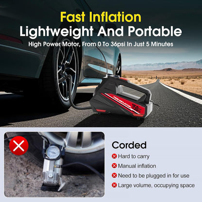 Tire Inflator Portable Air Compressor Portable Tire Inflator For EV Car