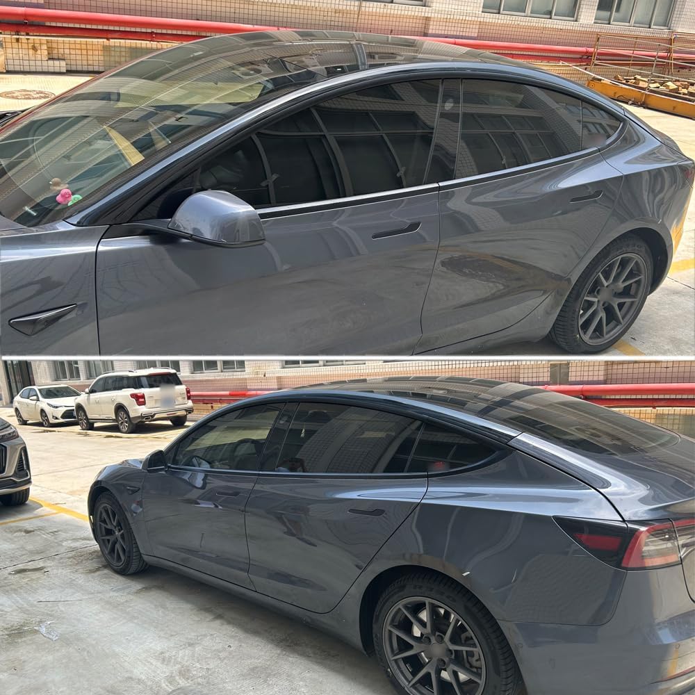 Customized Suspended Roof Film for Tesla Model 3 2017-2025 Invisible Car Body Suit Original Vehicle Black PVC Protective Film