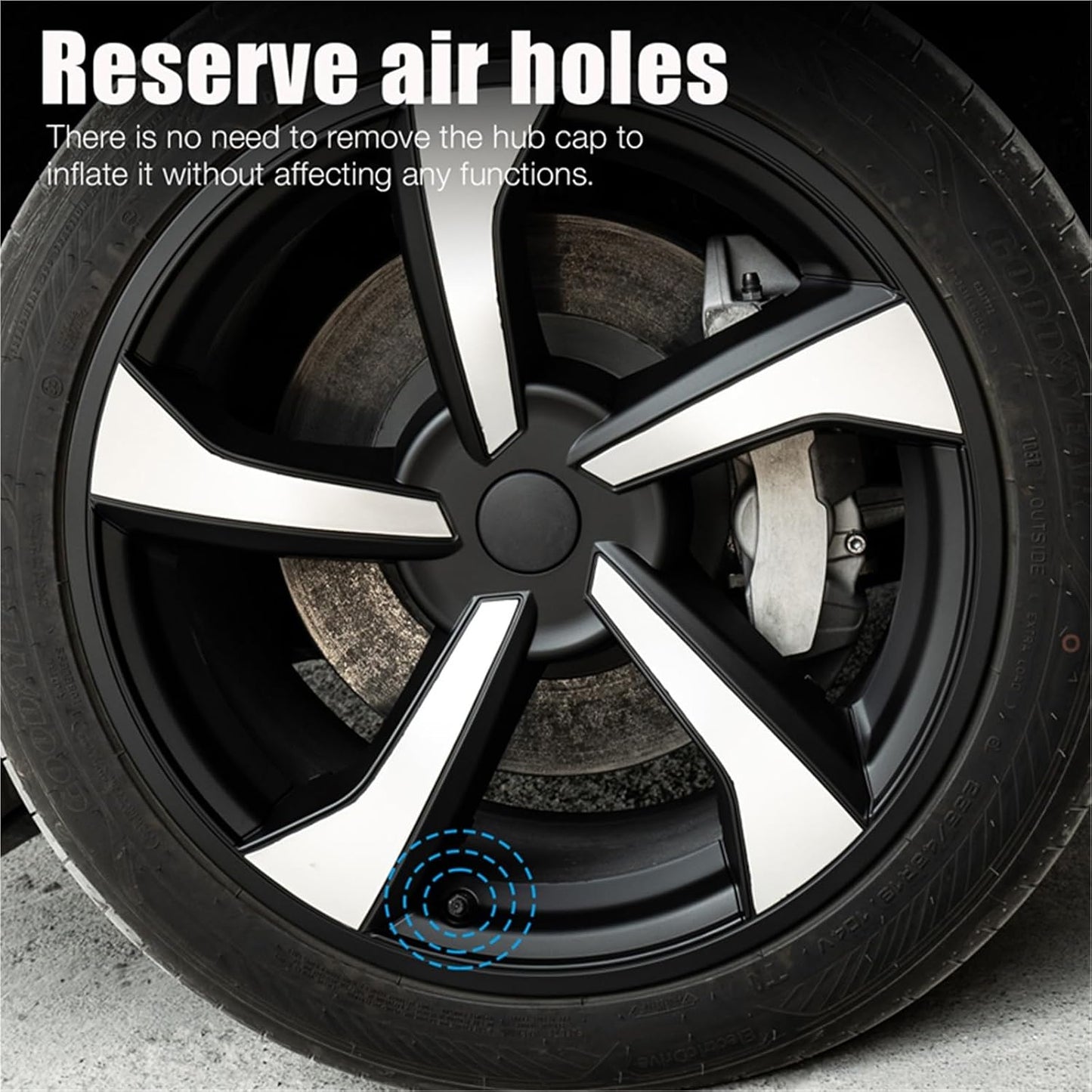 4PCS 19 Inch Pink Black HubCap for Tesla Model Y Juniper