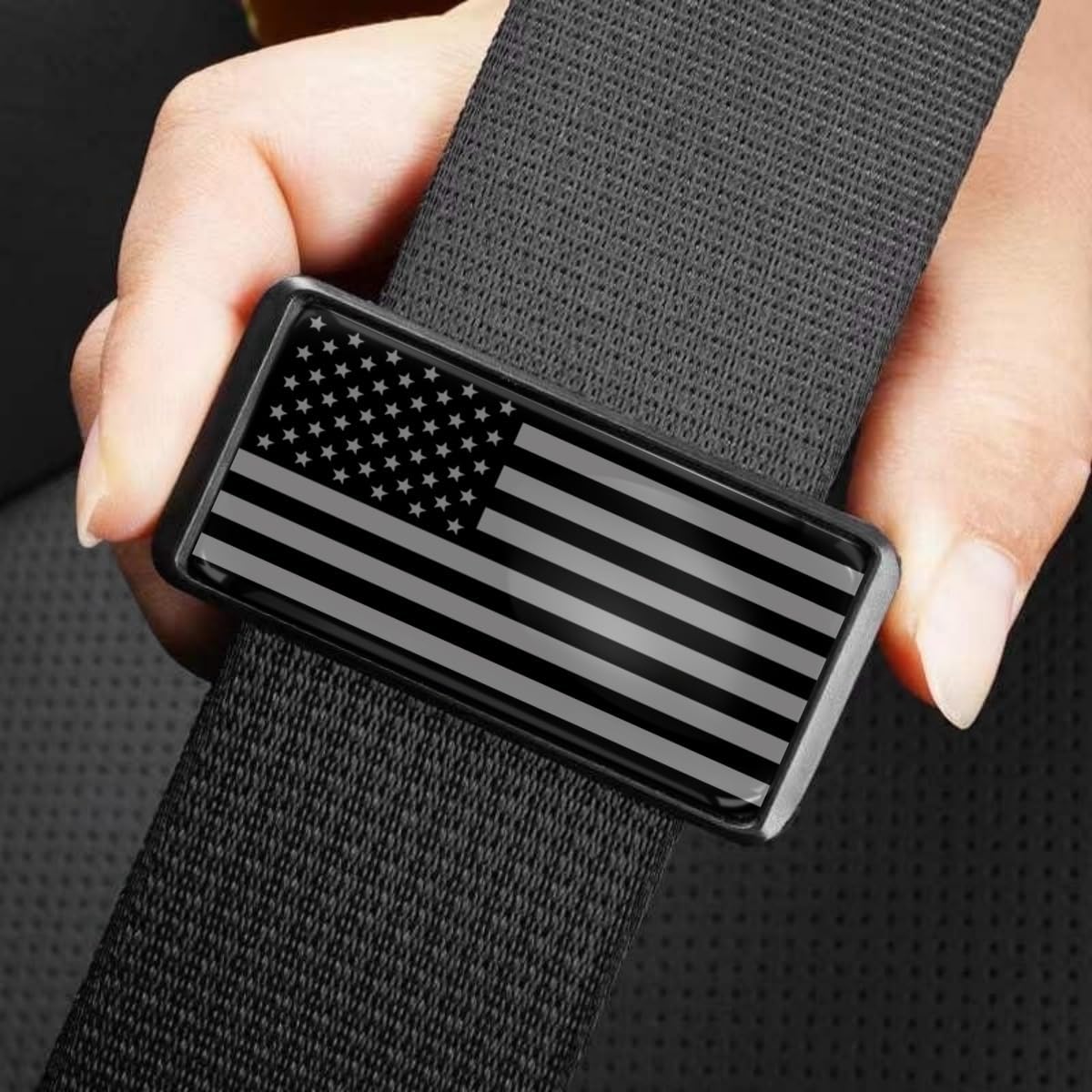 2PCS American Flag Car Seatbelt Adjuster For Tesla EV Cars