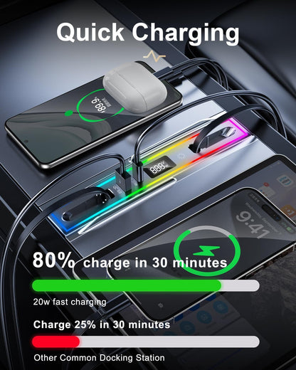 USB Hub Organizer with Ambient Light for Model 3 Highland Y Juniper