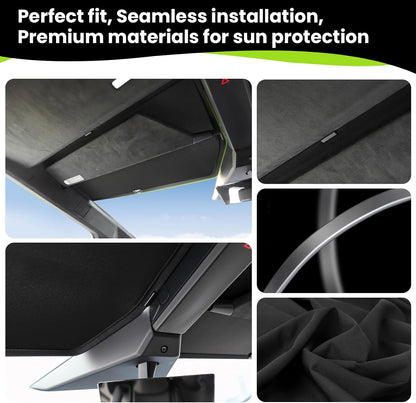 Cybertruck Sun Shade Windshield Sun Visor for 2026 2025 2024 Tesla Cybertruck, Custom Fit Front Window Sunshade, Blocks Heat & UV, Keeps Interior Cool, Cybertruck Accessories for Sun Protection