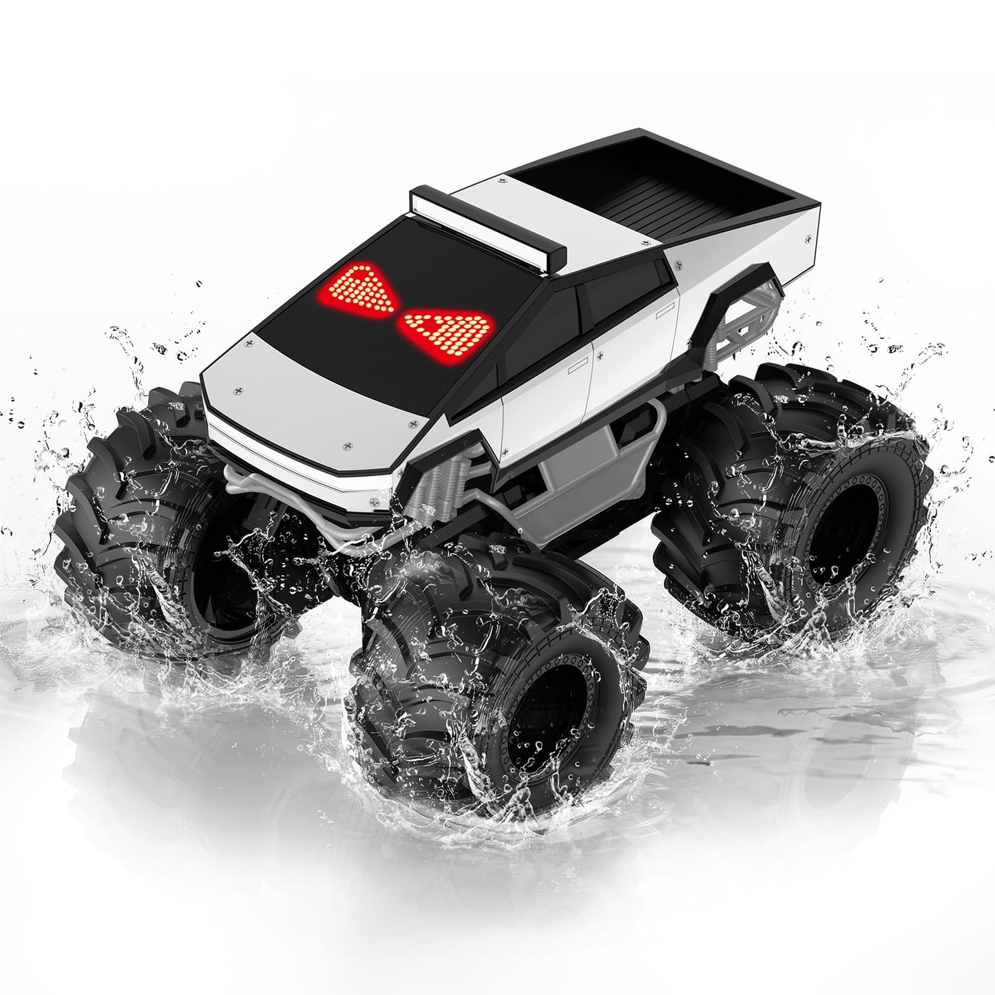 Amphibious Remote Control Car, 1:18 Monster Truck Toys for Boys RC Cars, 2.4 GHz Waterproof RC Trucks, 4WD All Terrain Off-Road Pickup, Kids Christmas Birthday Gifts Present Boys Girls Toys Ages 6+