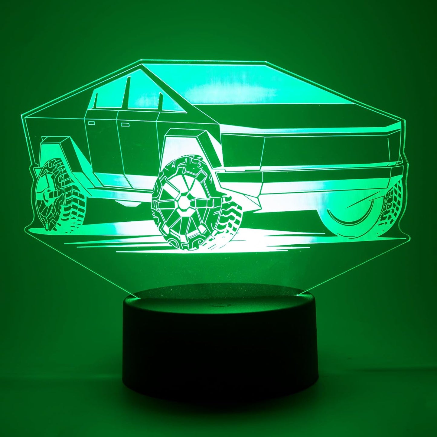 3D Illusion Cybertruck Flashing Cool LED Night Light Acrylic Lamp Gifts