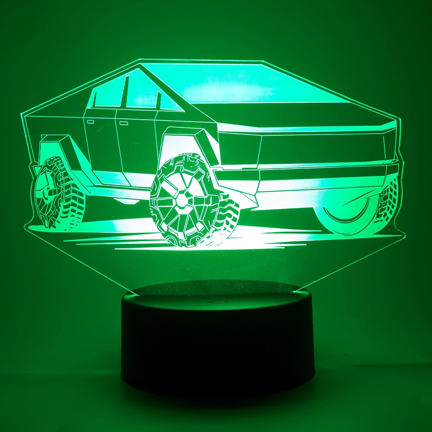 3D Illusion Cybertruck Flashing Cool LED Night Light Acrylic Lamp Gifts