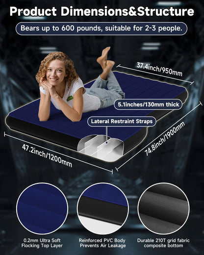 Inflatable Camping Bed Air Mattress for Model Y/Juniper EVs
