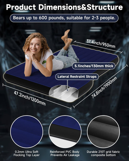 Inflatable Camping Bed Air Mattress for Model Y/Juniper EVs