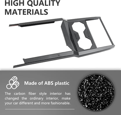Central Control Frame Cover Trim for Tesla Cybertruck (Gloss Carbon Fiber Style)
