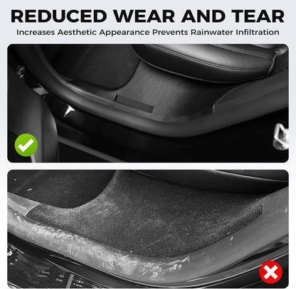 Real Carbon Fiber Door Sill Protector for Tesla Model Y Juniper