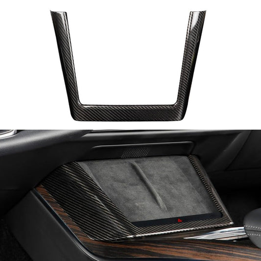 [Real Carbon Fiber] Charging Pad Frame Overlay for Tesla Model S/X 2022+ Glossy Carbon Fiber