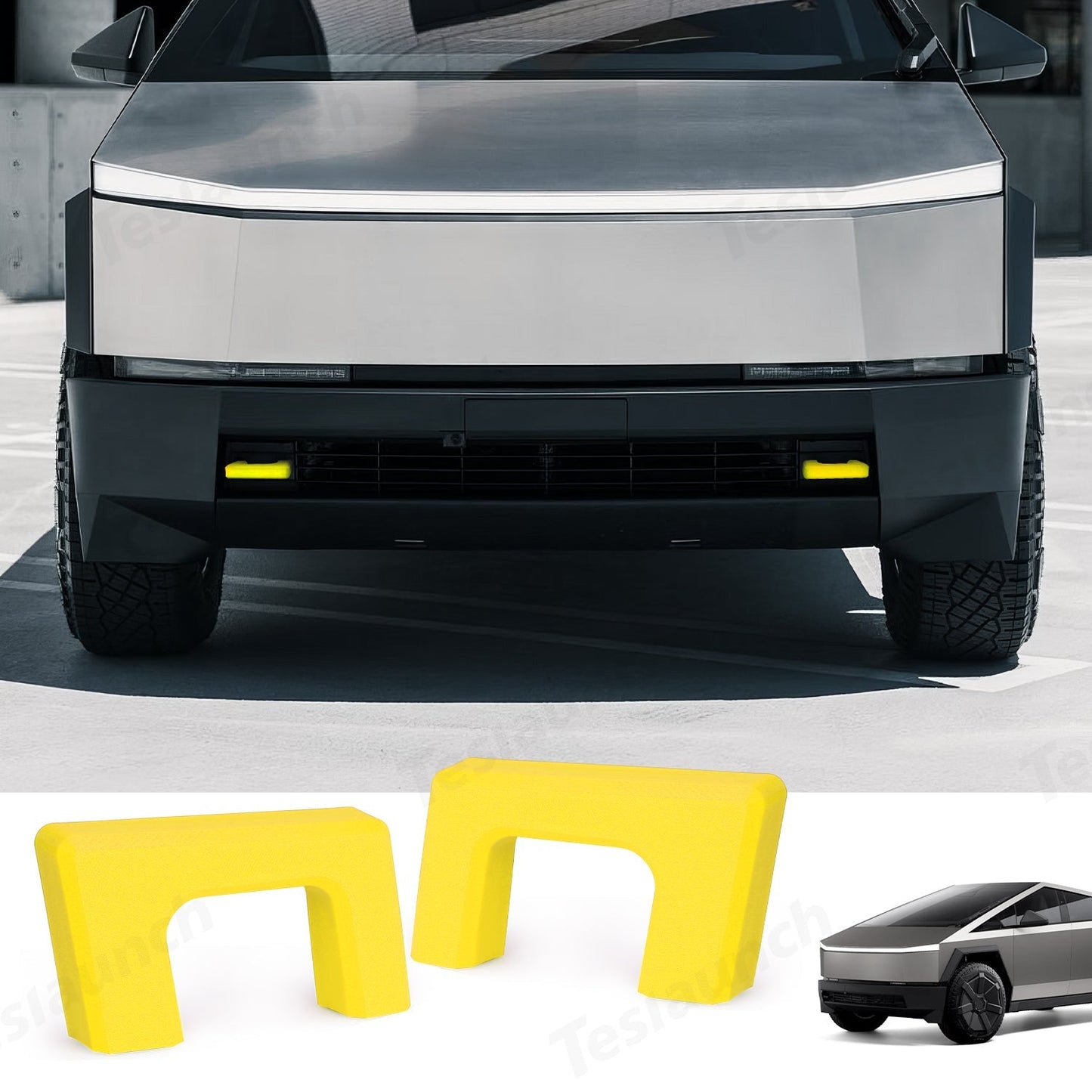 Cybertruck Front Tow Hook Covers (2 PCS) Yellow