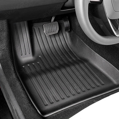 Model 3 Floor Mats All Weather Double Layer Flocking TPE For Tesla(2017-2023)