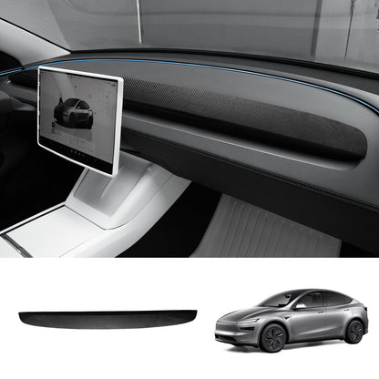 ABS Dashboard Trim Cover for Tesla Model Y Juniper 2025+ Upper Dashboard Cover Glossy Carbon Fiber Style
