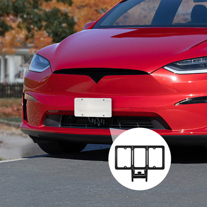 No-Drill Adjustable Front License Plate Mount for Tesla Model X