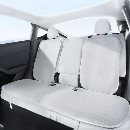 Ice Silk Breathable Cooling Car Seat Cushion for Tesla Model 3/Y Rear Seat (3 Pcs) White