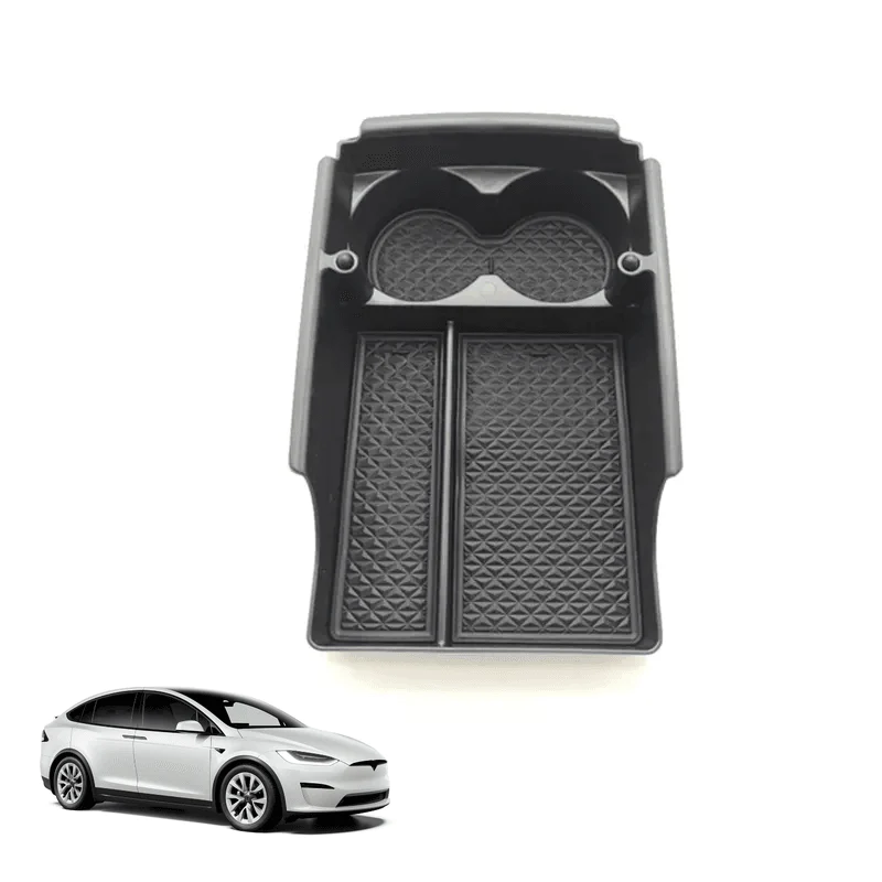 Model X/S Center Console Organizer with Cup Holder for Tesla(2016-2020)
