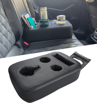 PU Leather Back Seat Cup Holder for Tesla and Evs Standard Version