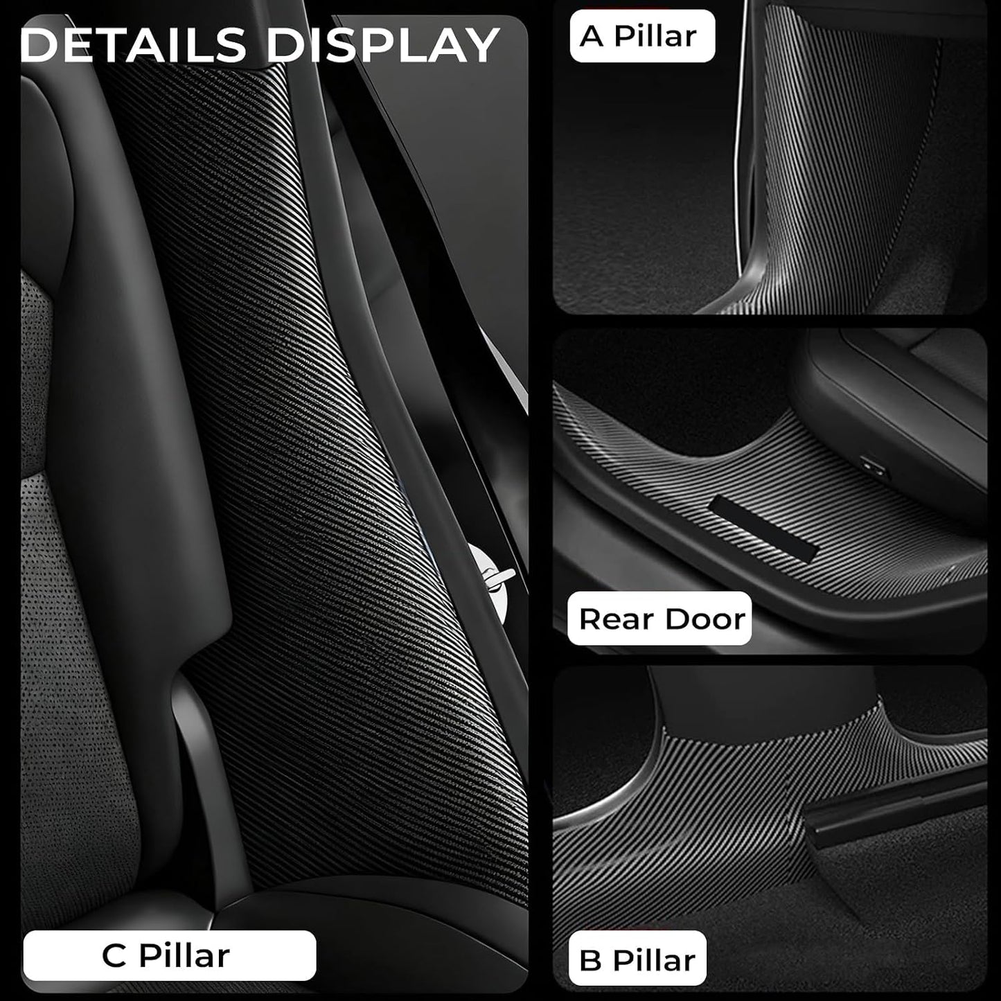 Real Carbon Fiber Door Sill Protector for Tesla Model Y Juniper