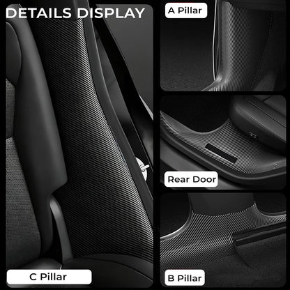 Real Carbon Fiber Door Sill Protector for Tesla Model Y Juniper