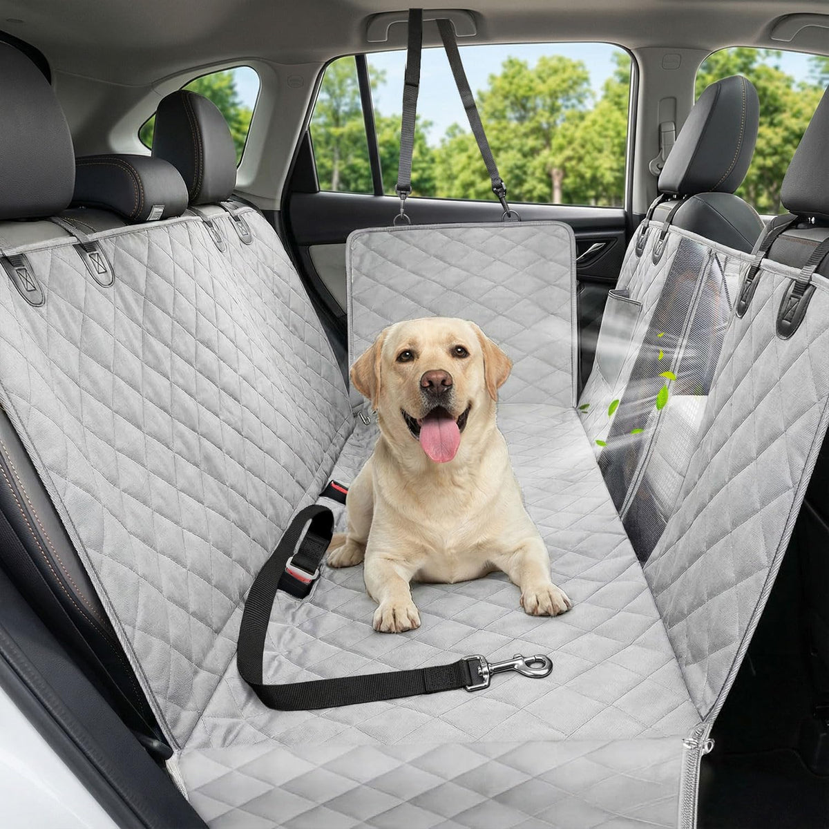Waterproof Dog Car Seat Cover for Back Seat with Mesh Window
