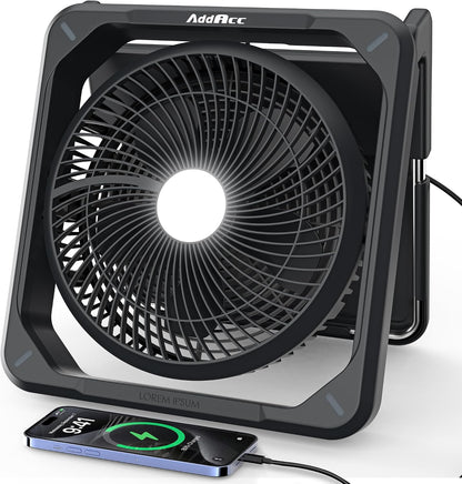11.5 inch Portable Solar Powered Car Fan for Tesla Truck RV SUV