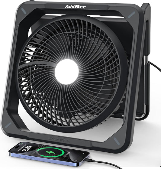 11.5 inch Portable Solar Powered Car Fan for Tesla Truck RV SUV