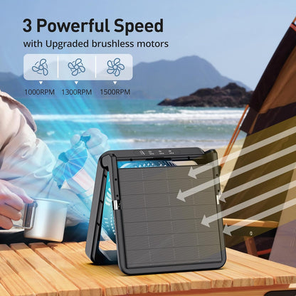 11.5 inch Portable Solar Powered Car Fan for Tesla Truck RV SUV