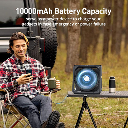 11.5 inch Portable Solar Powered Car Fan for Tesla Truck RV SUV