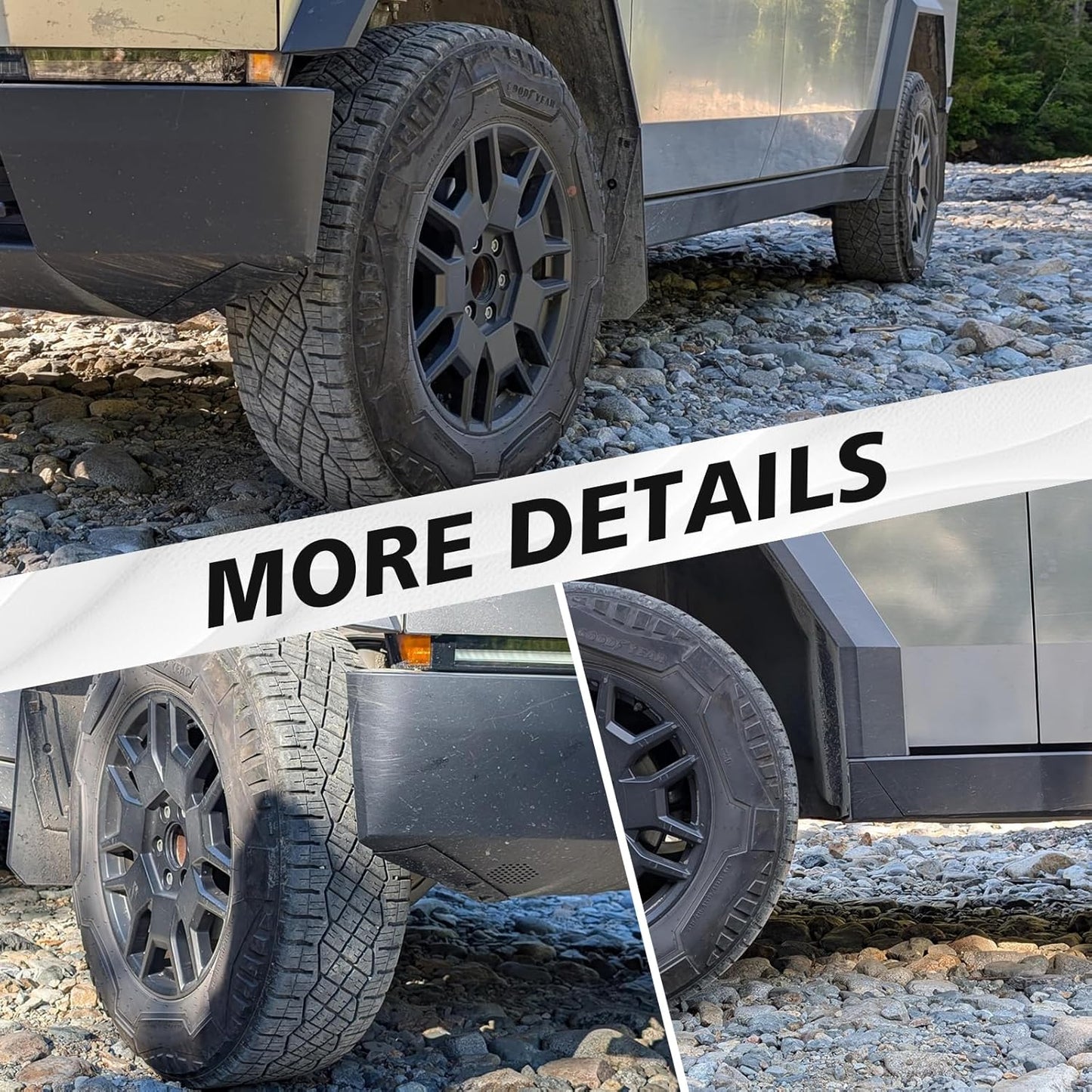 Cybertruck Wheel Fairing Delete Covers Off-Road Protection Mud Flaps