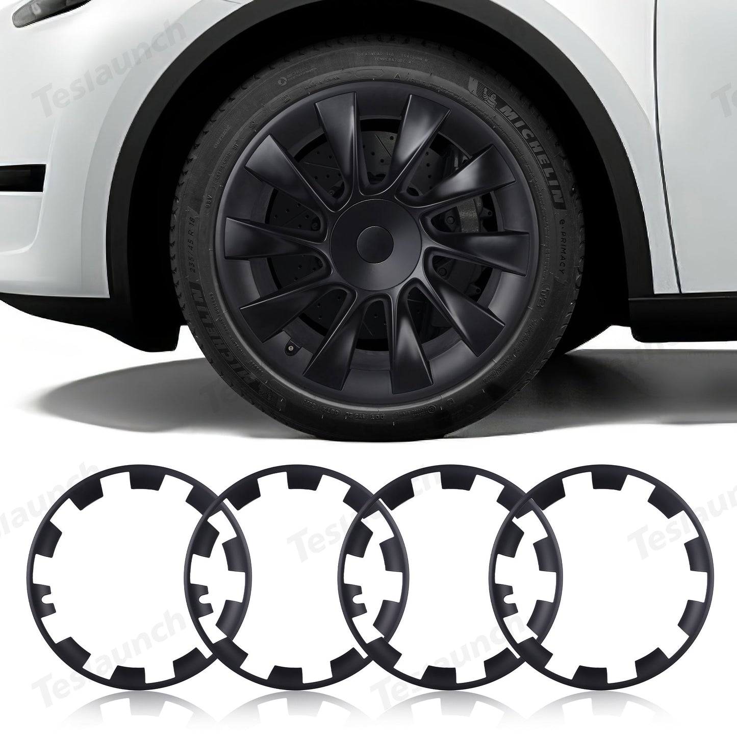 Model Y Rim Protector for 21'' Uberturbine and 20'' Induction Wheel Ultimate Protection Refreshed Wheels(4 Pack) MY 20'' Induction Wheel Matte Black Standard (4 Pack)