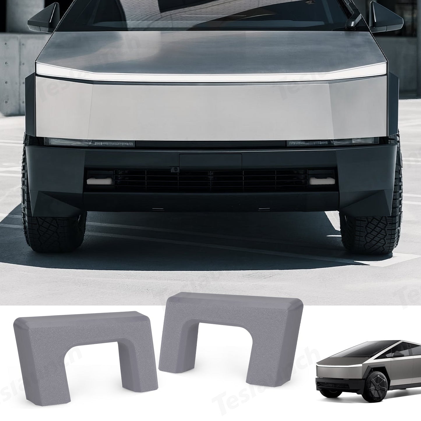 Cybertruck Front Tow Hook Covers (2 PCS) Grey