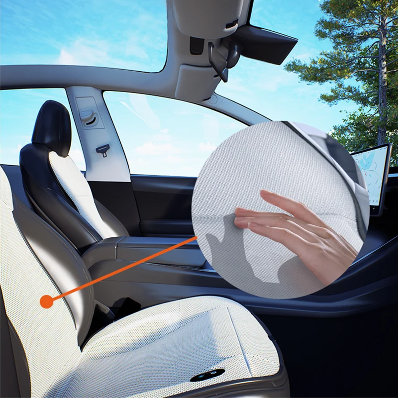 Ice Silk Cooling Ventilated Seat Cushion for Tesla Model 3/Y